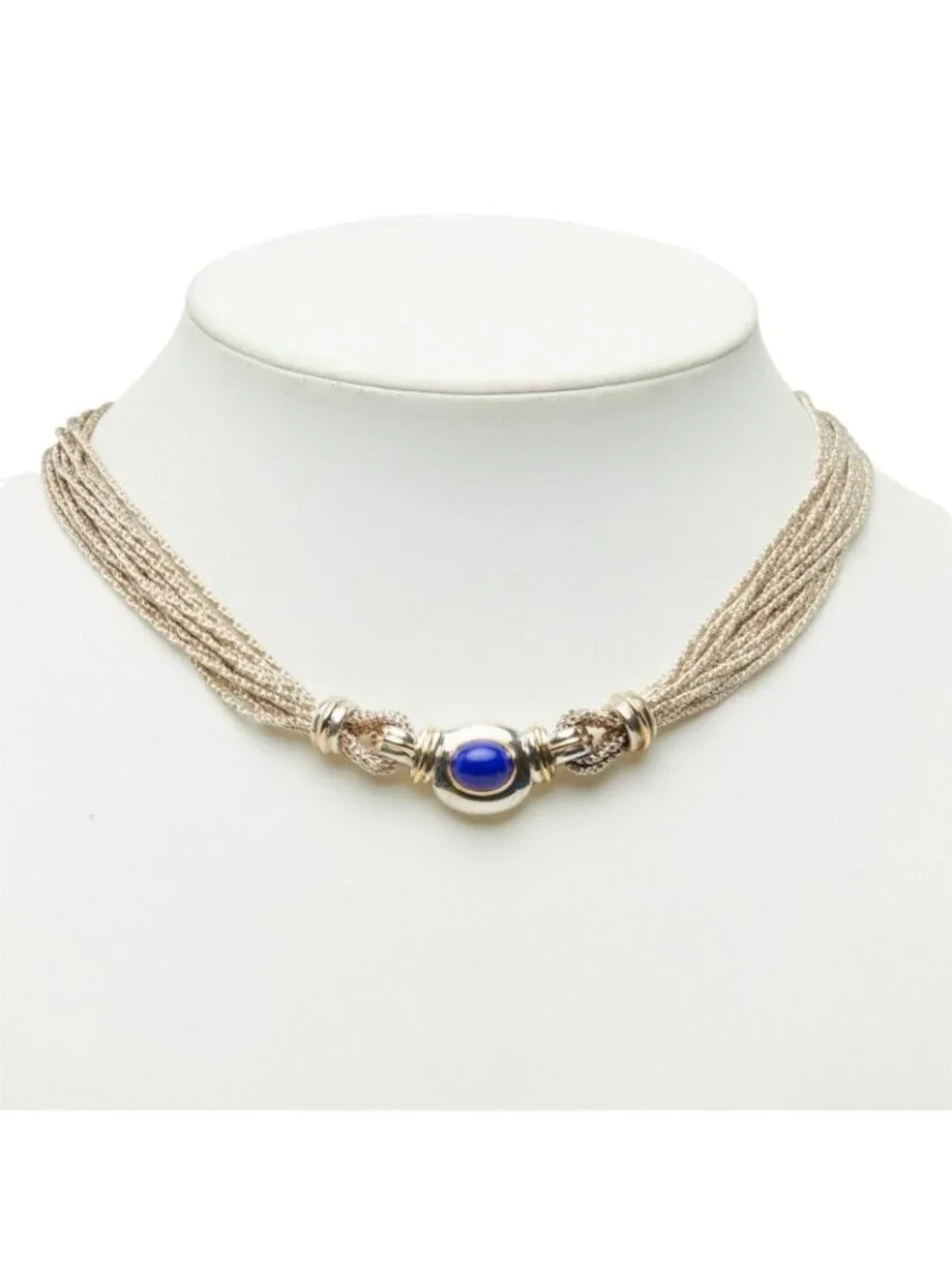 Tiffany & Co Chain Necklace Silver Lapis Lazuli